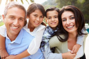 Smiling Happy Family